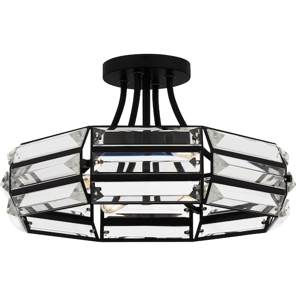 Quoizel Semi-Flush Mount Semi Flush 4 Lights Matte Black QSF6209MBK - main